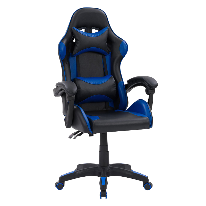 Kursi Gamer Berbaring Sandaran Tangan Bantalan Linkage Biru (Y-2410)