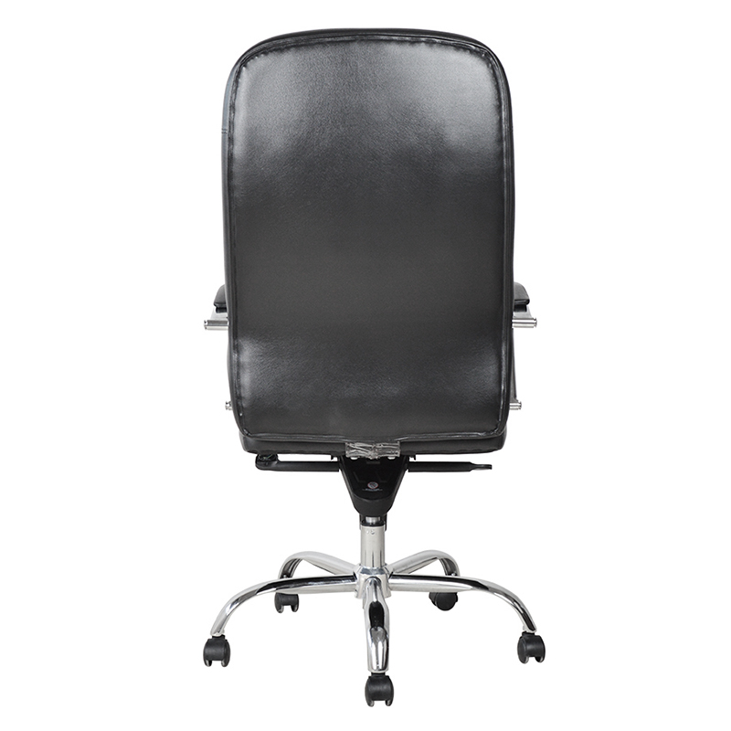 Kursi Kantor Manajer Ergonomis dengan Sandaran Tangan Bantalan Krom (M-6117)