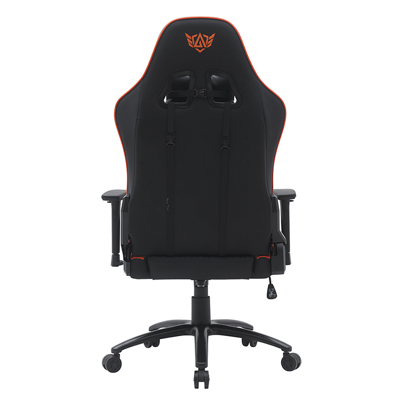 Kursi Gaming Putar Modern Oranye dengan Sandaran Tangan 3D yang Dapat Disesuaikan (T-7122)