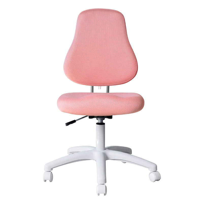 Kursi Tugas Staf Tanpa Lengan Kain Merah Muda dengan Alas Nilon（M-6122)