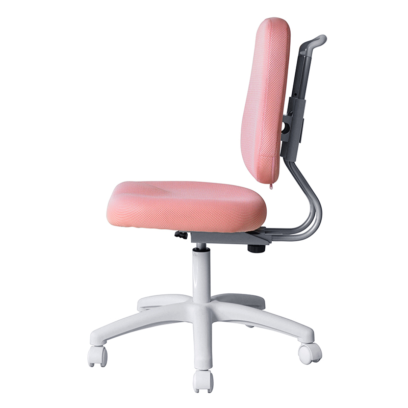 Kursi Tugas Staf Tanpa Lengan Kain Merah Muda dengan Alas Nilon（M-6122)