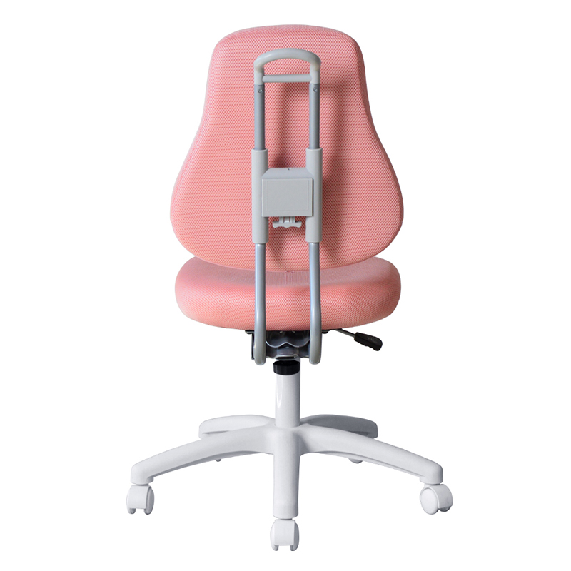 Kursi Tugas Staf Tanpa Lengan Kain Merah Muda dengan Alas Nilon（M-6122)