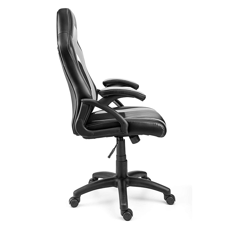 Kursi Ruang Tamu Kain Modern dengan Sandaran Kepala Putar Dapat Disesuaikan Bahan Baja Logam Pu untuk Permainan dan Komputasi (Y-2647)