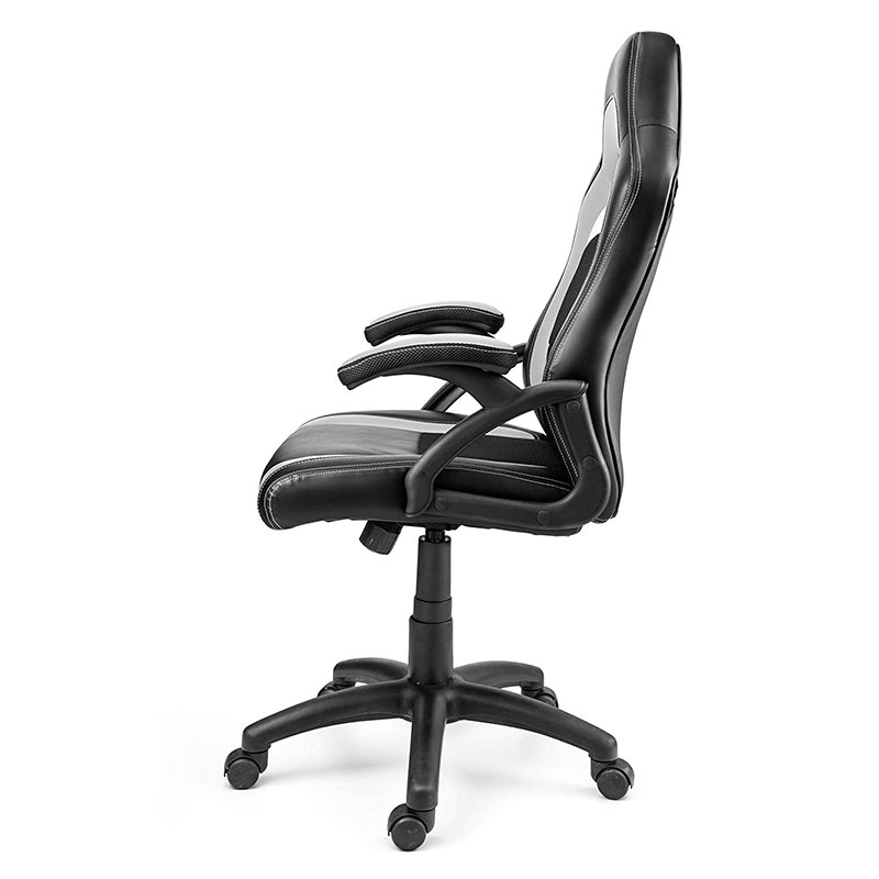 Kursi Ruang Tamu Kain Modern dengan Sandaran Kepala Putar Dapat Disesuaikan Bahan Baja Logam Pu untuk Permainan dan Komputasi (Y-2647)