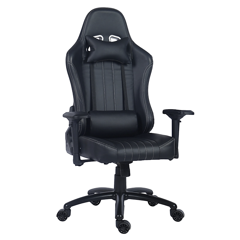 Kursi Gaming King Balap Sandaran Tangan 4D Punggung Tinggi PU Hitam (Y-2546)