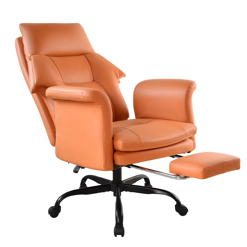 Kursi Kantor Bos Sandaran Tangan Bantalan Terbalik Ke Luar Tinggi Dengan Pijakan Kaki (M-6145)