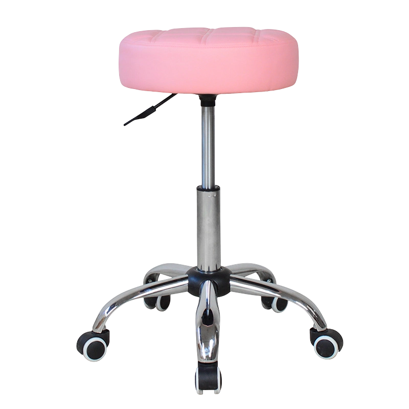 Kursi Salon Bulat Kulit Sederhana Putar (GY-1007)