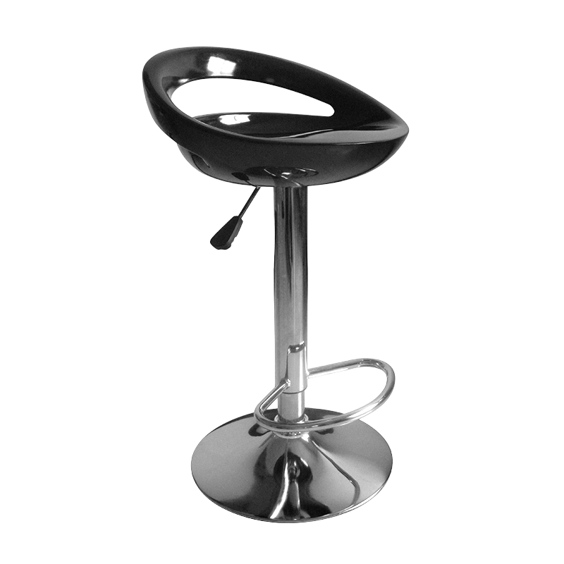 Kursi Bar Angkat Putar Punggung Rendah Plastik ABS Hitam (GY-914)